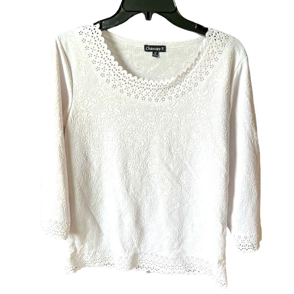 Chances R White Casual Shirt